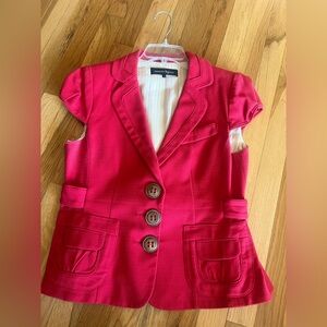 Nanette Lapore Size 12 Puff Sleeve Jacket Coral